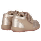 Baby Girls Rose Gold Floral Trainers, 1, hi-res
